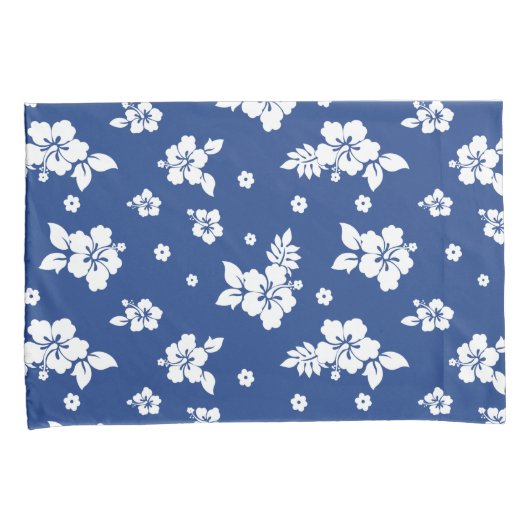 Aloha Blue Classic Hawaiian Seamless Pattern Kussensloop (Voorkant-Rechts)