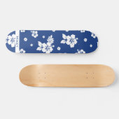 Aloha Blue Classic Hawaiian Seamless Pattern Persoonlijk Skateboard (Horizontaal)