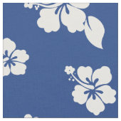 Aloha Blue Classic Hawaiian Seamless Pattern Stof (Close Up)