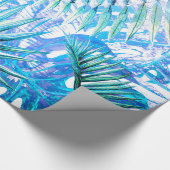 Aloha- BlueTropical Palm en Monstera Garden Cadeaupapier (Hoek)