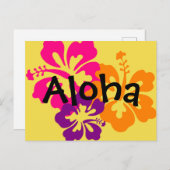 Aloha Bold Flowers Briefkaart (Voorkant / Achterkant)