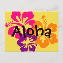Aloha Bold Flowers Briefkaart