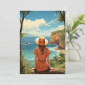 Aloha Breeze, Groeten van tropisch eiland Feestdagenkaart (Staand voorkant)