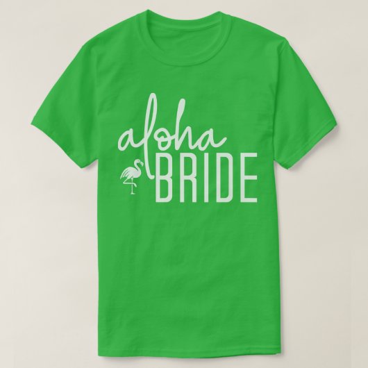 Aloha Bride Cute Beach Bridal Bachelorette Party M T-shirt (Design voorkant)