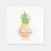 Aloha Bride Pineapple Vrijgezellenfeest Servet (Voorkant)