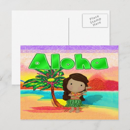 Aloha! Briefkaart (Voorkant / Achterkant)