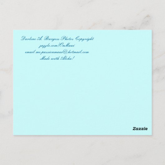 Aloha! Briefkaart (Achterkant)