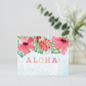 aloha briefkaart , aloha - groetings - kaart (Staand voorkant)