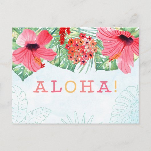 aloha briefkaart , aloha - groetings - kaart (Voorkant)