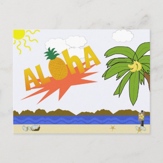 ALOHA-Briefkaart Briefkaart (Voorkant)