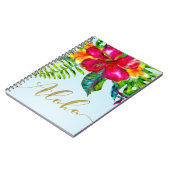 Aloha Bright Electric Pop Tropical Floral Notitieboek (Linkerzijde)