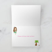 Aloha Brown Hair Girl Kaart (Binnen)