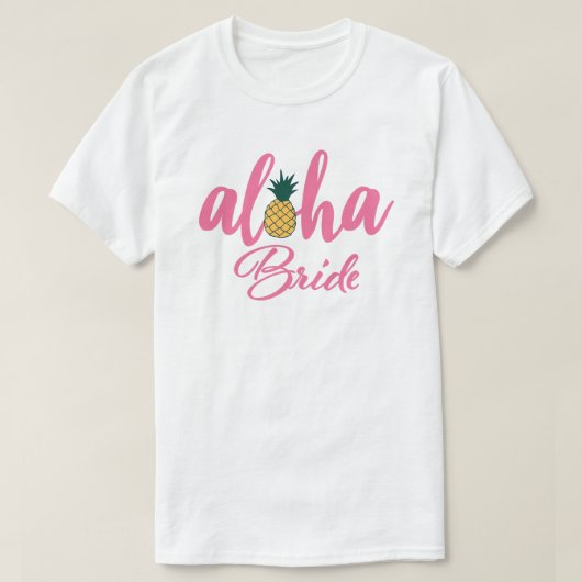 Aloha Bruid Wit T-shirt (Design voorkant)