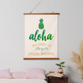 Aloha Bruidsfeest Welkom (Groen) Hangend Wandkleed (Slaapkamer)