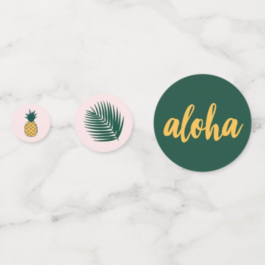 Aloha Bruiloft Feest Tafel Confetti (Voorkanten)