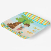 Aloha Bruin Haar Jongen Partij Papieren Bordje (Gebogen)