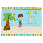 Aloha Brunette Boy Bedankt Groot Cadeauzakje (Achterkant)
