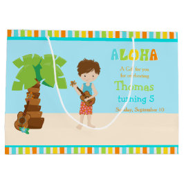 Aloha Brunette Boy Bedankt Groot Cadeauzakje