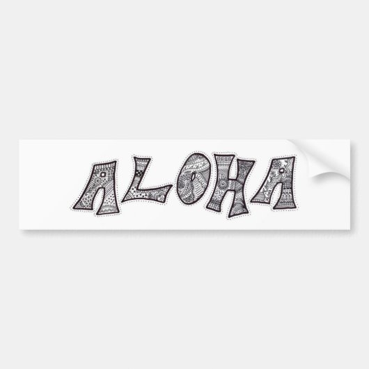 Aloha Bumpersticker (Voorkant)