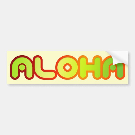 Aloha Bumpersticker (Voorkant)