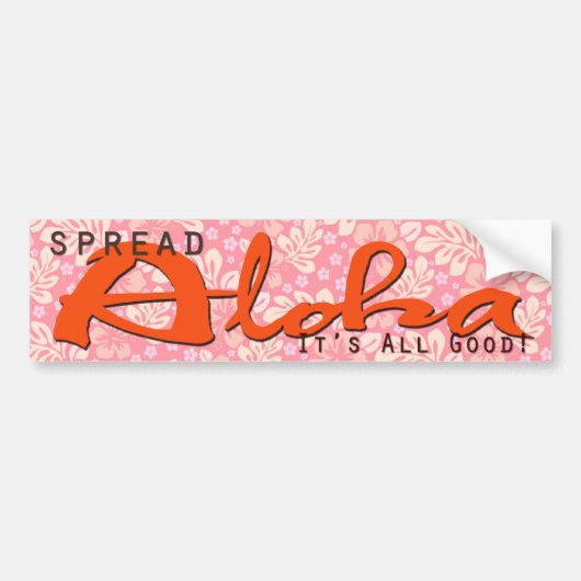 Aloha bumpersticker verspreiden (Voorkant)