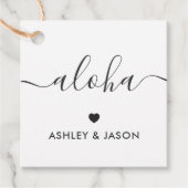 Aloha Cadeau Label, Bruiloft Dank u Labels, Kraft Bedankjes Labels (Voorkant)