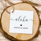 Aloha Cadeau Label, Bruiloft Dank u Labels, Kraft Bedankjes Labels