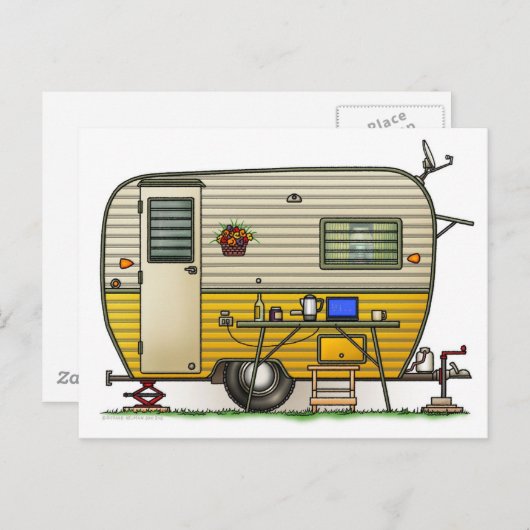 Aloha Camper Trailer Briefkaart (Voorkant / Achterkant)