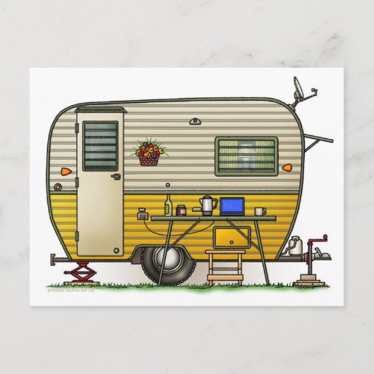 Aloha Camper Trailer Briefkaart (Voorkant)