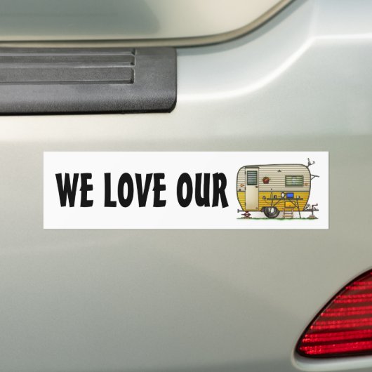 Aloha Camper Trailer Bumpersticker (Op auto)