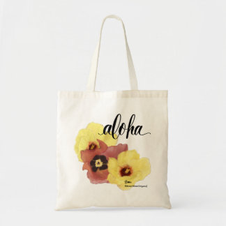 Aloha Canvas tas Hau Hibiscus Aloha (blanco rug)