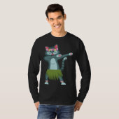 Aloha Cat Hawaiian Dance Mele Kalikimaka Hula Kitt T-shirt (Voorkant volledig)
