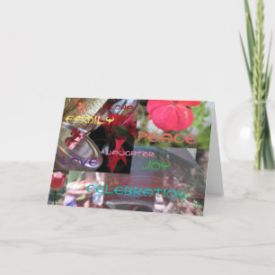 Aloha Celebration Joy Family Love Peace Laughter Feestdagen Kaart