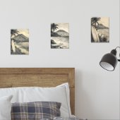 Aloha Coast – Retro Hawaii Travel  Muurkunst Sets (Slaapkamer)