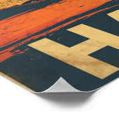 Aloha Coast – Retro Hawaii Travel Poster (Hoek)