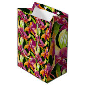 Aloha Collectie Lush Vibrant Floral Medium Cadeauzakje (Voorkant Gekanteld)