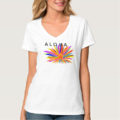 Aloha Colorful Tropical Flower T-shirt (Voorkant)