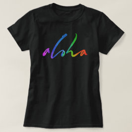 Aloha Colorful Tropical Lettering - Hawaii Hawai'i T-shirt