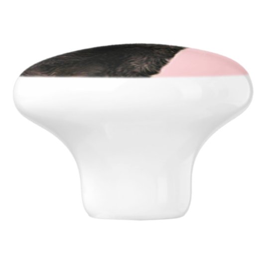 Aloha Cow, Lei, Pink Fun Summertime Keramische Knop (Zijkant)