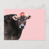 Aloha Cow, Lei, Pink Summertime Fun Briefkaart (Voorkant)