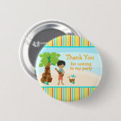 Aloha Cute African American "Bedankt voor je komst Ronde Button 5,7 Cm (Voorkant /achterkant)