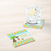 Aloha Cute Black Hair 'Bedankt voor je komst' Kartonnen Onderzetters (Insitu)