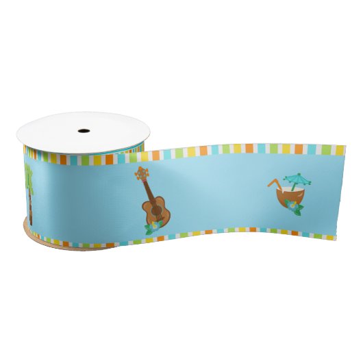 Aloha Cute Blonde Hair Boy Satijnen Lint (Spoel)