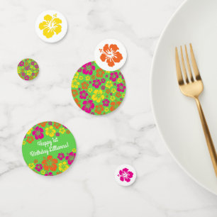 Aloha Cute Hawaiian 1e verjaardag Confetti