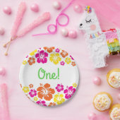 Aloha Cute Hawaiian 1e verjaardag Papieren Bordje (Feest)