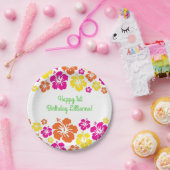 Aloha Cute Hawaiian 1e verjaardag Papieren Bordje (Feest)