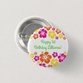 Aloha Cute Hawaiian 1e verjaardag Ronde Button 3,2 Cm (Voorkant /achterkant)