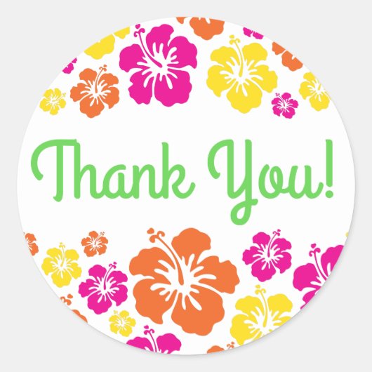 Aloha Cute Hawaiian 1e verjaardag Ronde Sticker (Voorkant)