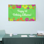 Aloha Cute Hawaiian 1e verjaardag Spandoek (Beurs)