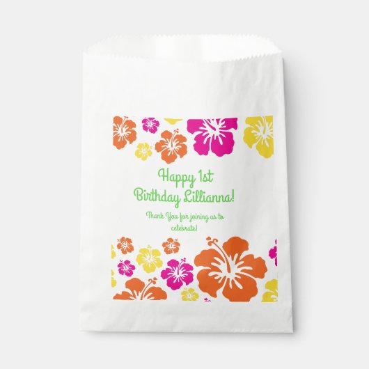 Aloha Cute Hawaiian Kind Birthday Party Bedankzakje (Voorkant)